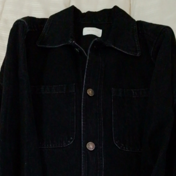 Aime Leon Dore Black Denim Shirt Jacket Mens Size Small - Picture 4 of 7